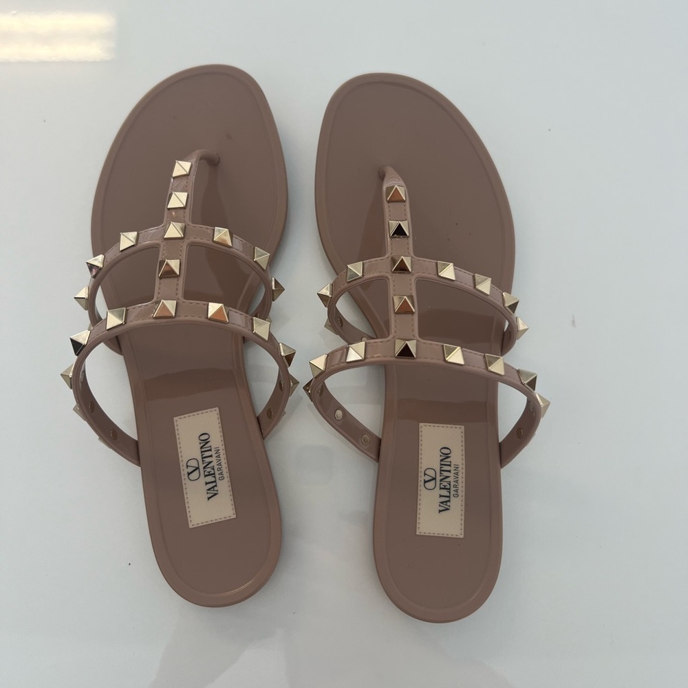 Valentino rockstud jelly sandals